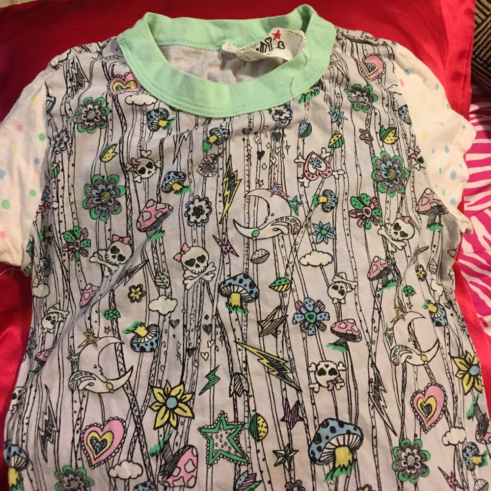 Scrapbook Multicolor Graphic Short Sleeve Tee